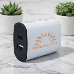 雙口折疊式牆壁充電器
