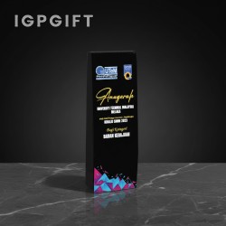 時尚黑色水晶獎牌