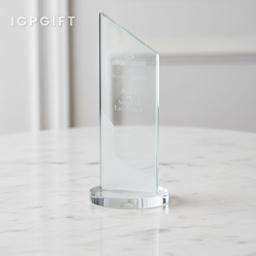 冰川柱形水晶獎杯