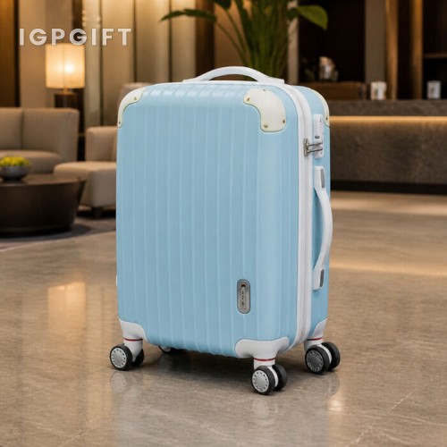 條紋行李箱