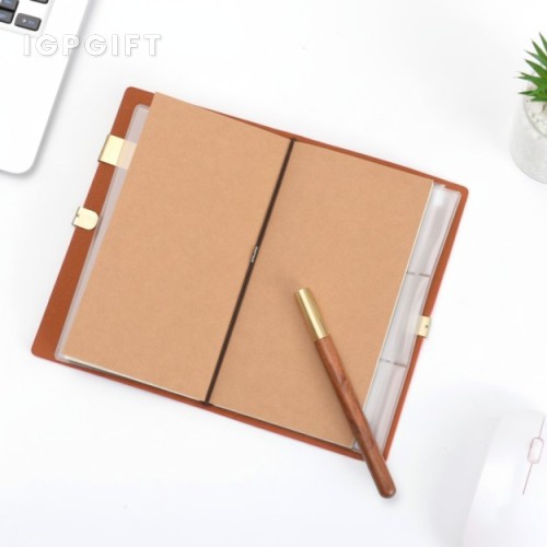 皮革A6記事本與原子筆企業禮盒