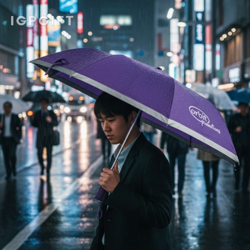 自動開合反光雨傘