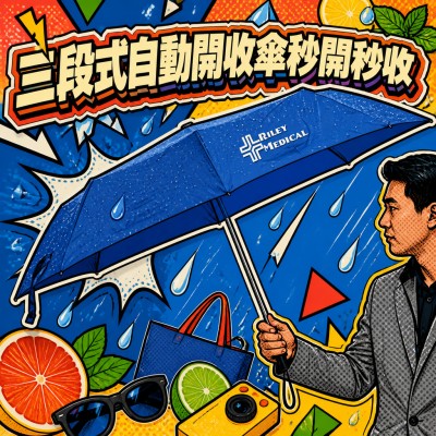香港企業禮品訂製 - 三段式自動開收雨傘