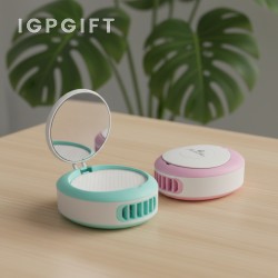 迷你無葉風扇+化妝鏡