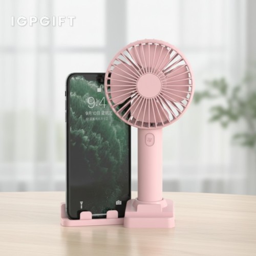 多功能桌面風扇與手機支架