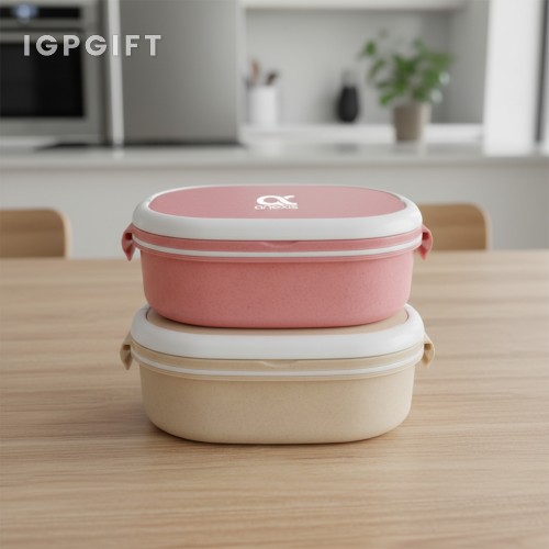 圓形環保小麥食品儲存容器