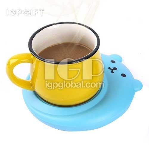 小熊卡通保溫杯墊