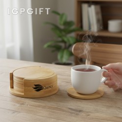 天然竹製杯墊套裝