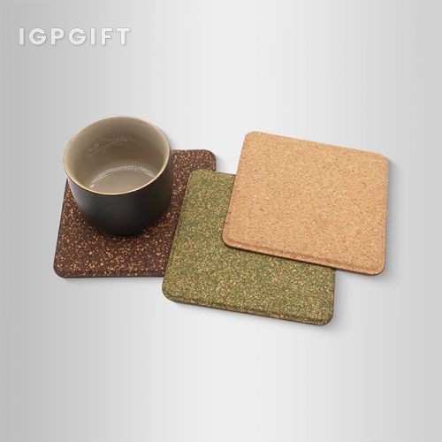 環保茶渣軟木隔熱杯墊