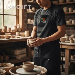 雙口袋工作圍裙
