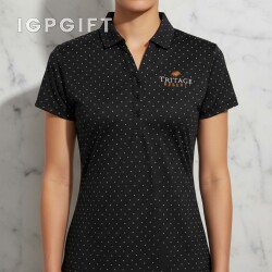女士微針織防曬翻領 Polo 衫