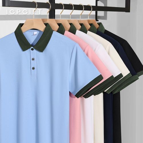 拼色POLO衫