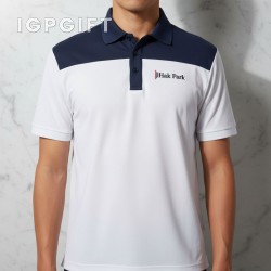 時尚兩色男士鹿絨 Polo 衫