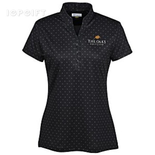 女士微針織防曬翻領 Polo 衫