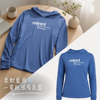 香港企業禮品訂製 - 典雅長袖連帽T恤