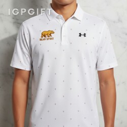 功能性印花 polo 衫 - 刺繡款