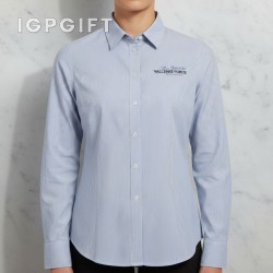 女款性能微條紋襯衫