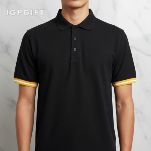 蜂巢領圓領 polo 衫