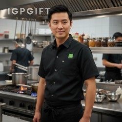 前扣廚師工作服