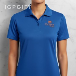 女款反光高點網眼Polo衫