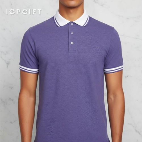 商務棉領Polo衫
