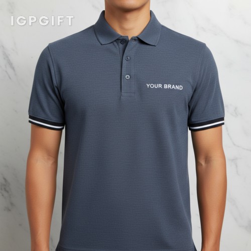 蜂巢領圓領 polo 衫