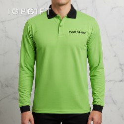 專業長袖棉質Polo衫