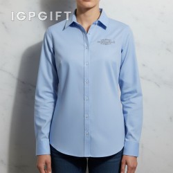 女款免燙彈性細針 Oxford 襯衫
