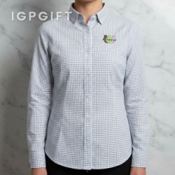 女款窗格紋舒適襯衫