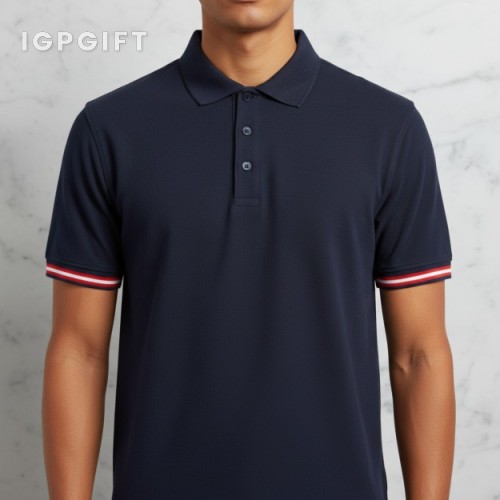 蜂巢領圓領 polo 衫