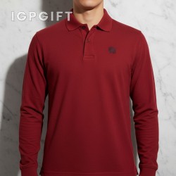 舒適男士網眼圓領科技 Polo 襯衫