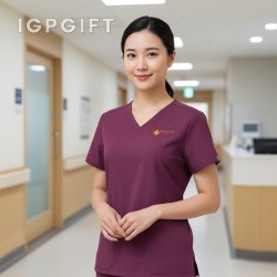 女性V領伸縮工作服