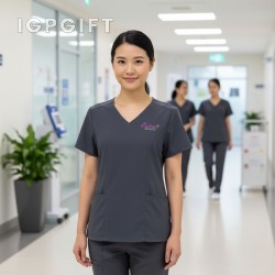 彈性V領女款上衣