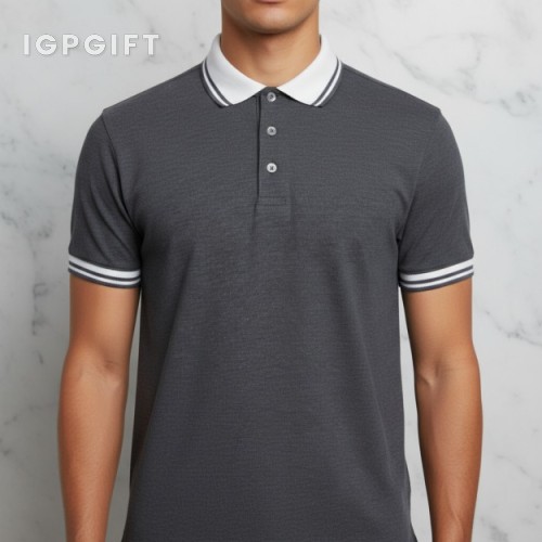 商務棉領Polo衫
