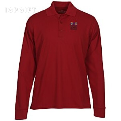 舒適男士網眼圓領科技 Polo 襯衫