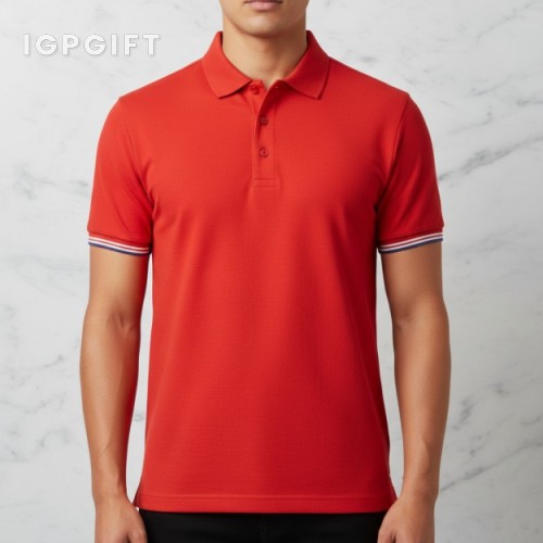 蜂巢領圓領 polo 衫
