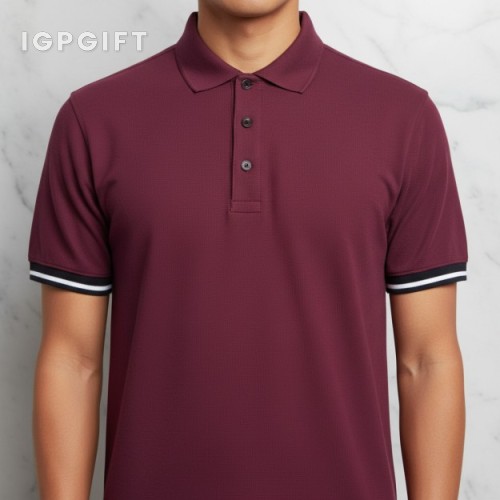 蜂巢領圓領 polo 衫