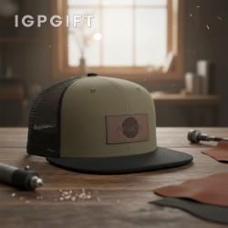 新時代平沿卡車帽 - 激光雕刻貼片 