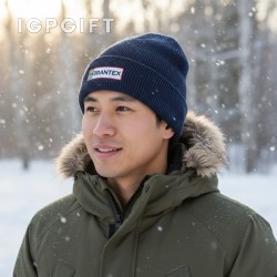 保暖翻口針織帽