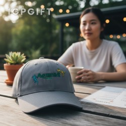 全彩有機棉圓頂鴨舌帽
