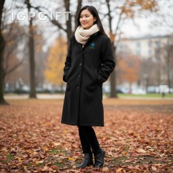 女款美爾頓羊毛混紡大衣