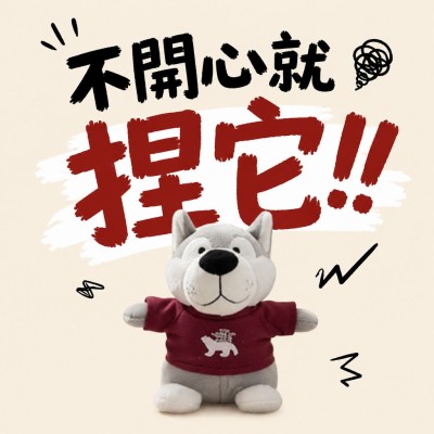 香港企業禮品訂製 - 可愛絨毛袋鼠 - 狼