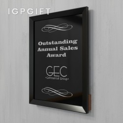 黑色玻璃壁飾牌 - 9英寸