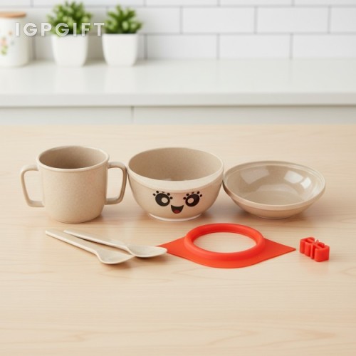 稻殼環保兒童餐具套裝