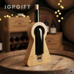 竹製酒瓶架與開瓶器