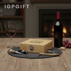 四件套竹製紅酒工具組