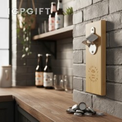 竹製牆壁開瓶器