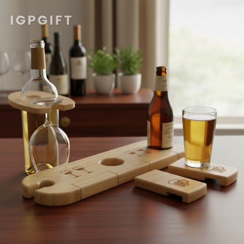 甘泉竹製3件套葡萄酒架
