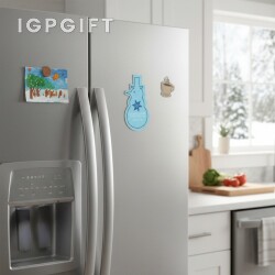 圓滑雪人冰箱貼
