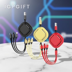 3合1伸縮USB充電線